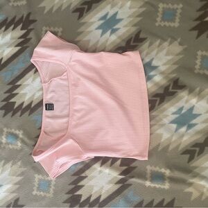 SHEIN Pink Ribbed Crop Top